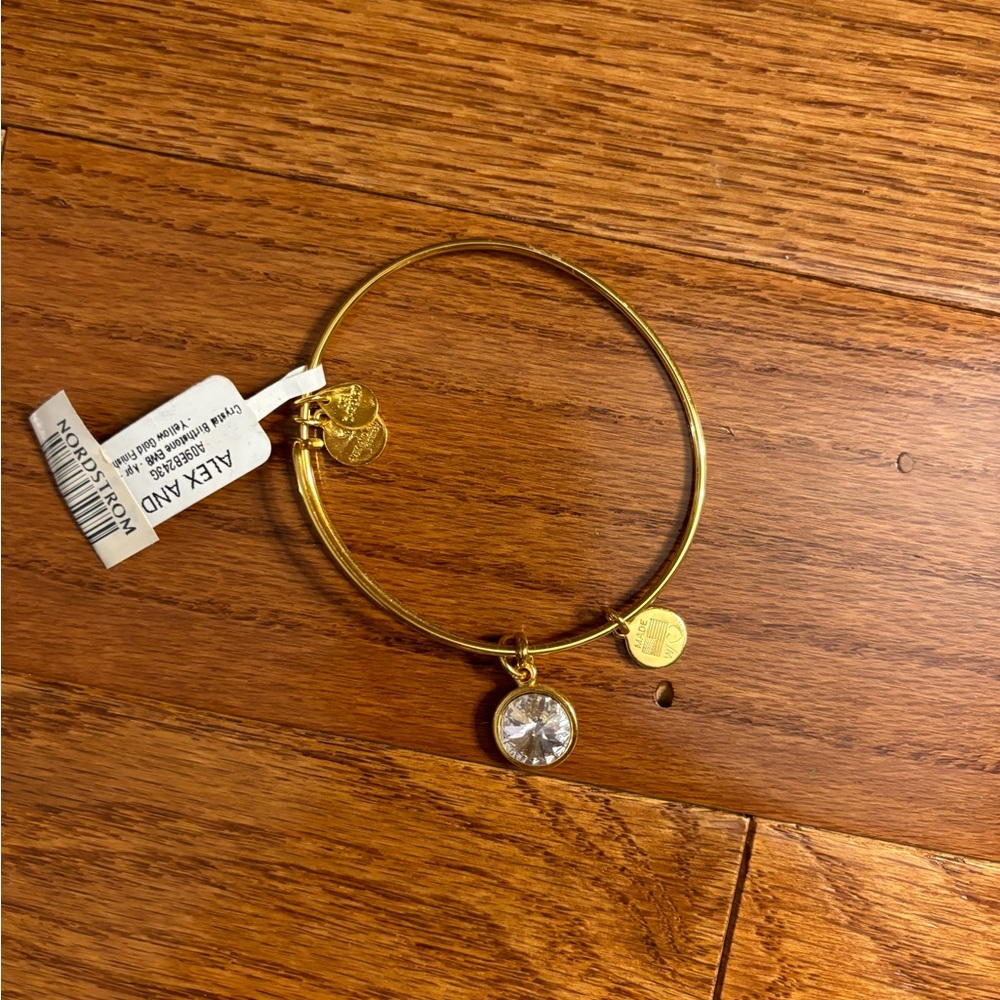 Alex & Ani diamond charm bracelet